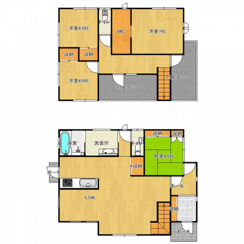 新居浜市中西町 一戸建 の間取り画像