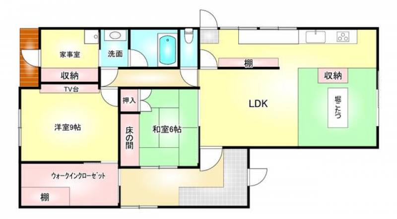 新居浜市萩生 一戸建 の間取り画像