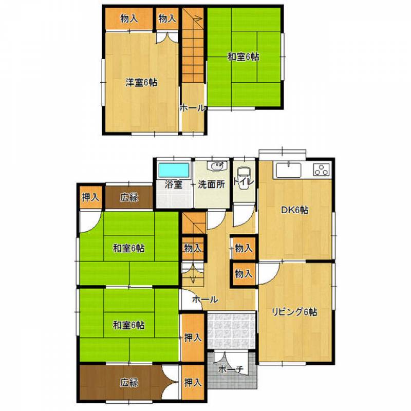 新居浜市庄内町 一戸建 の間取り画像