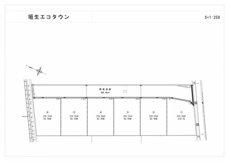 新居浜市垣生  の区画図