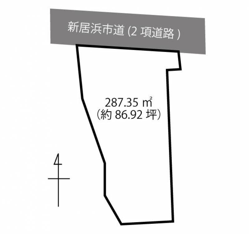 新居浜市本郷  の区画図