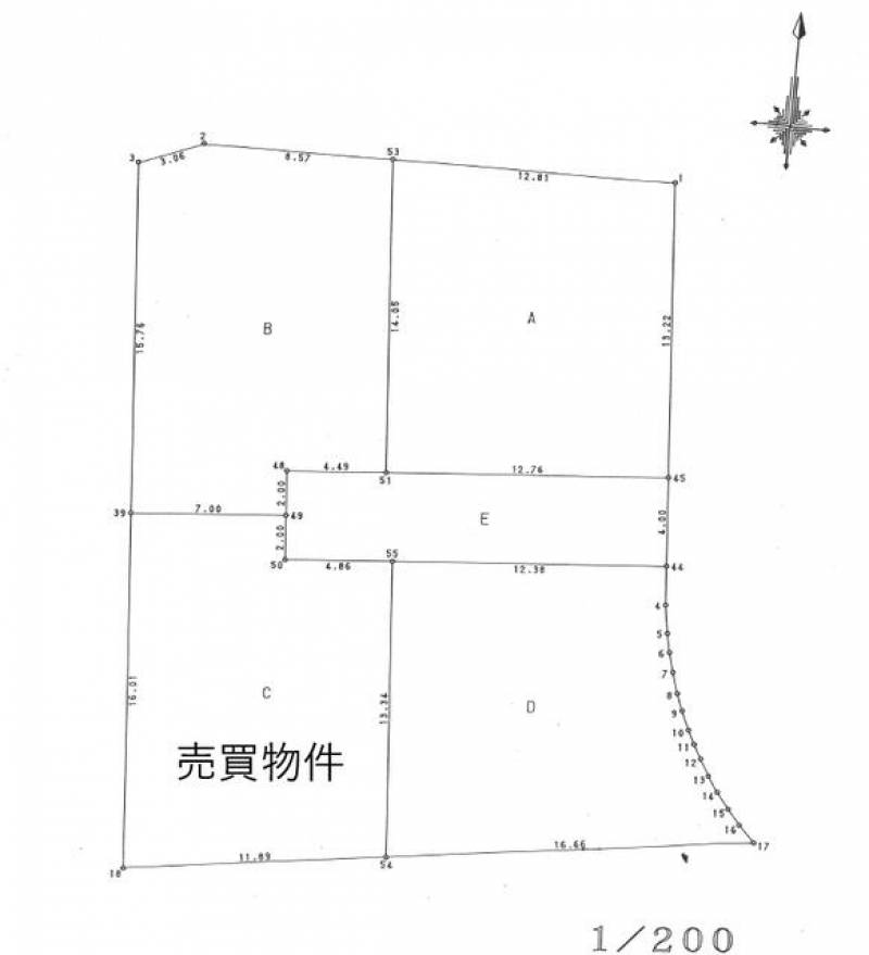 新居浜市萩生  の区画図