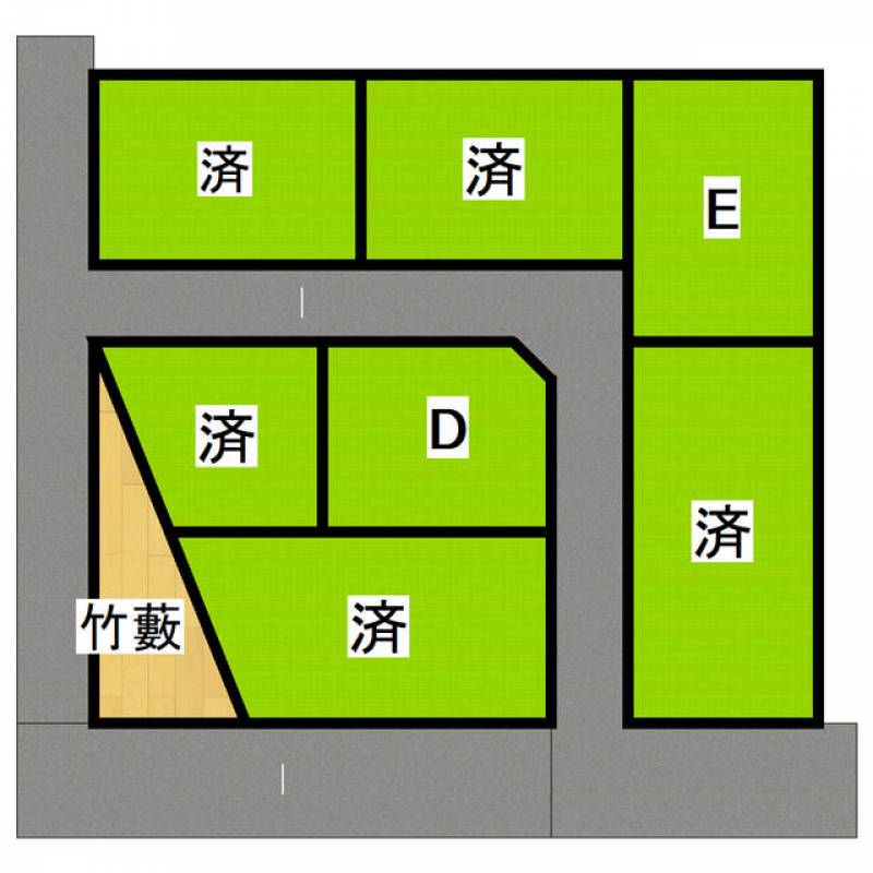 新居浜市船木  の区画図