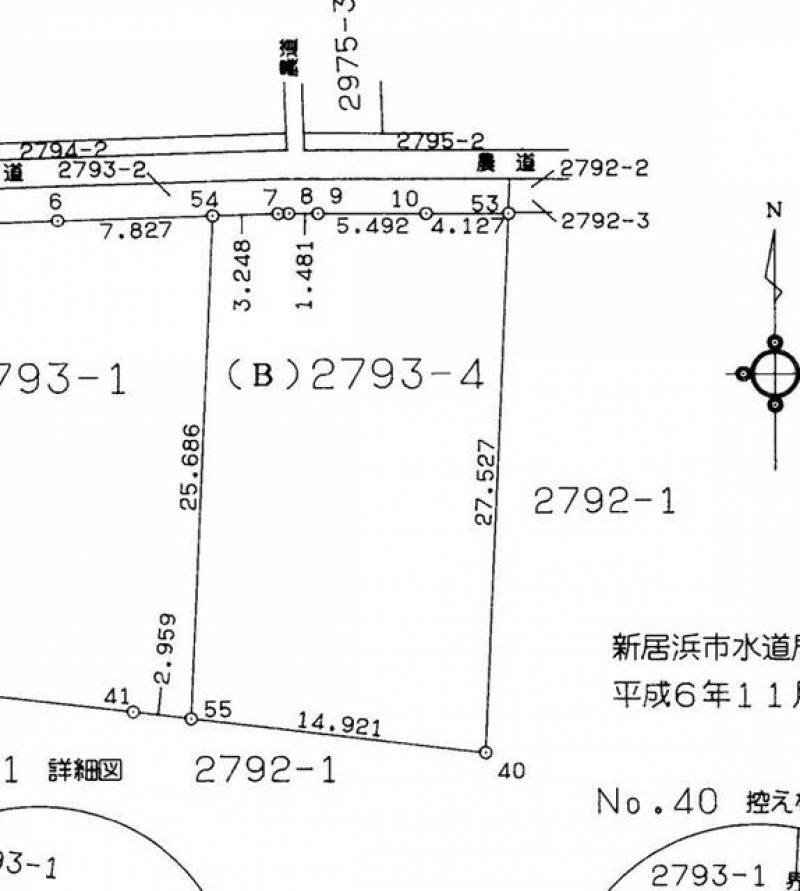 新居浜市萩生  の区画図