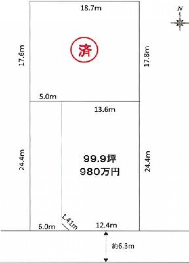 新居浜市船木  の区画図