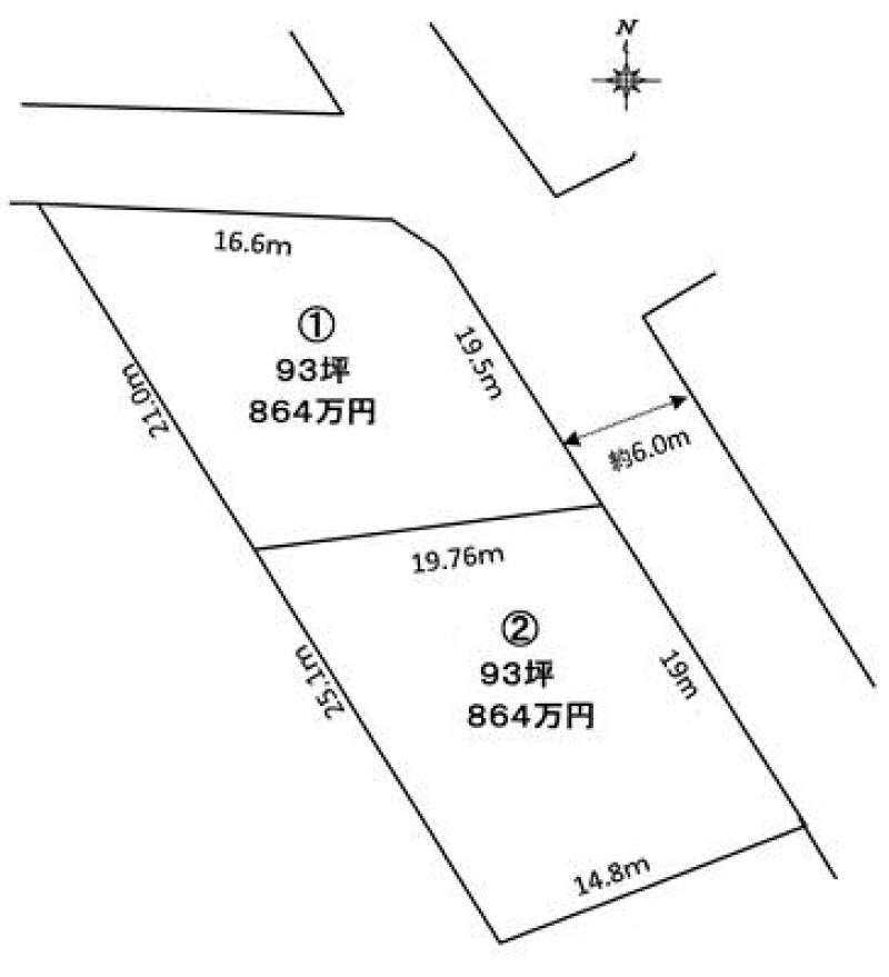 新居浜市東田  の区画図