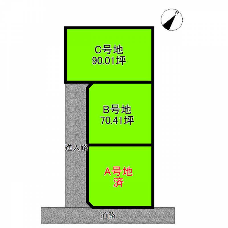 新居浜市垣生  の区画図