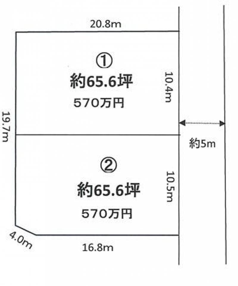 新居浜市船木  の区画図