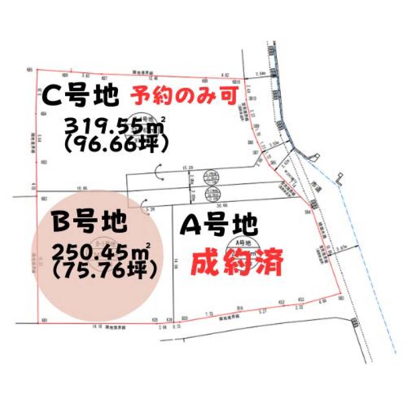 新居浜市岸の上町  の区画図