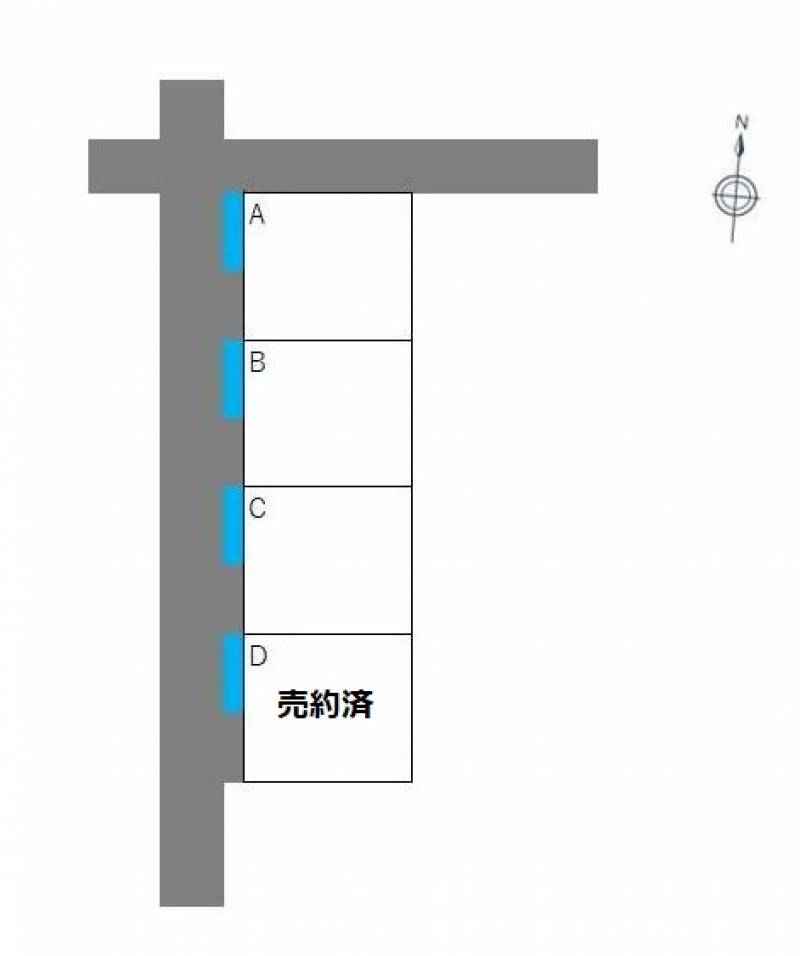 新居浜市政枝町 の区画図