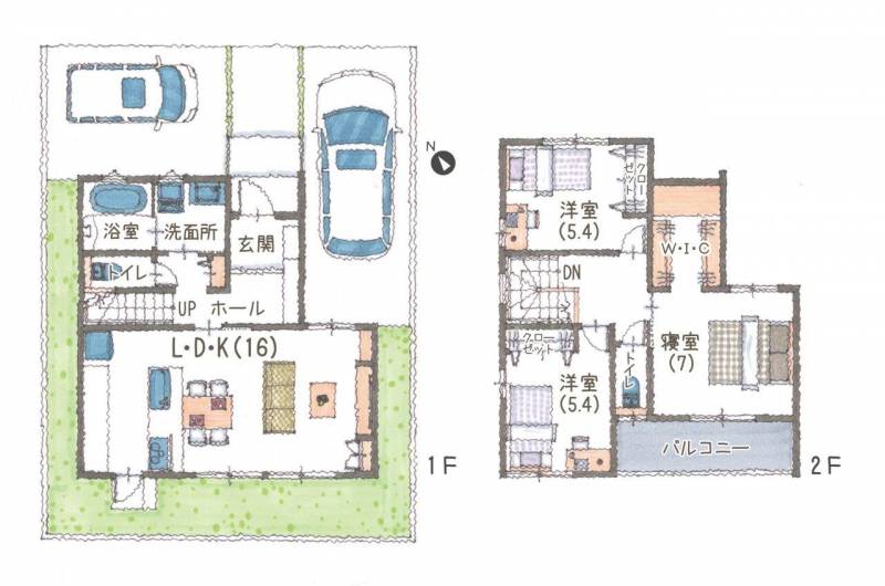 松山市畑寺町 一戸建 の間取り画像