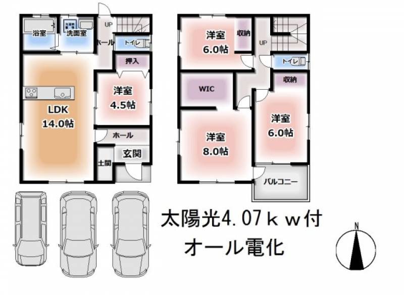 松山市土居田町 一戸建 の間取り画像