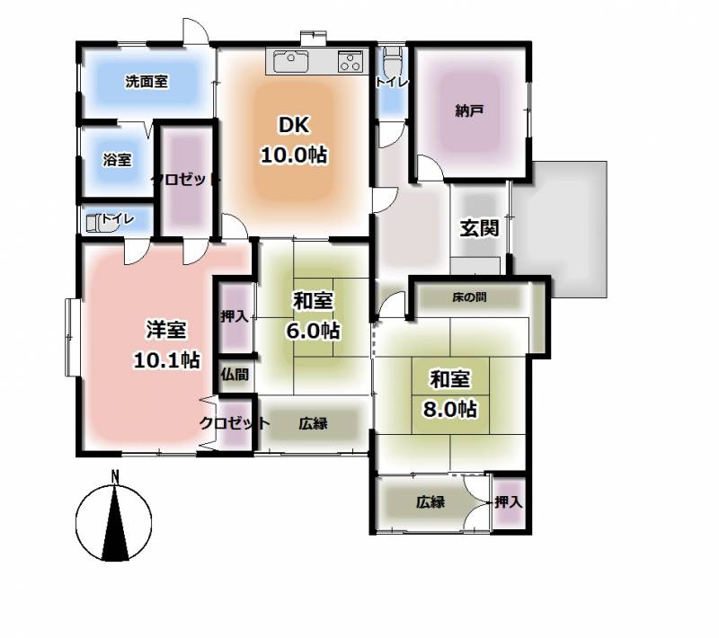 松山市余戸中 一戸建 の間取り画像