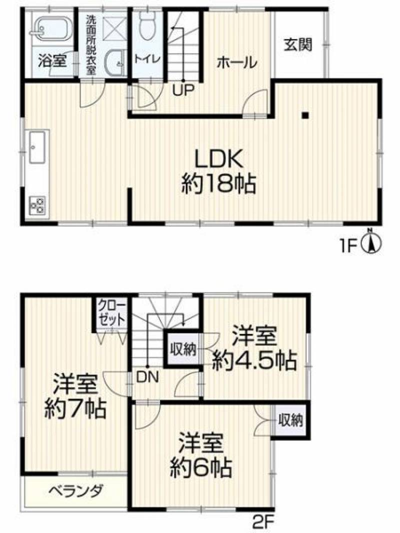 松山市古三津 一戸建 の間取り画像