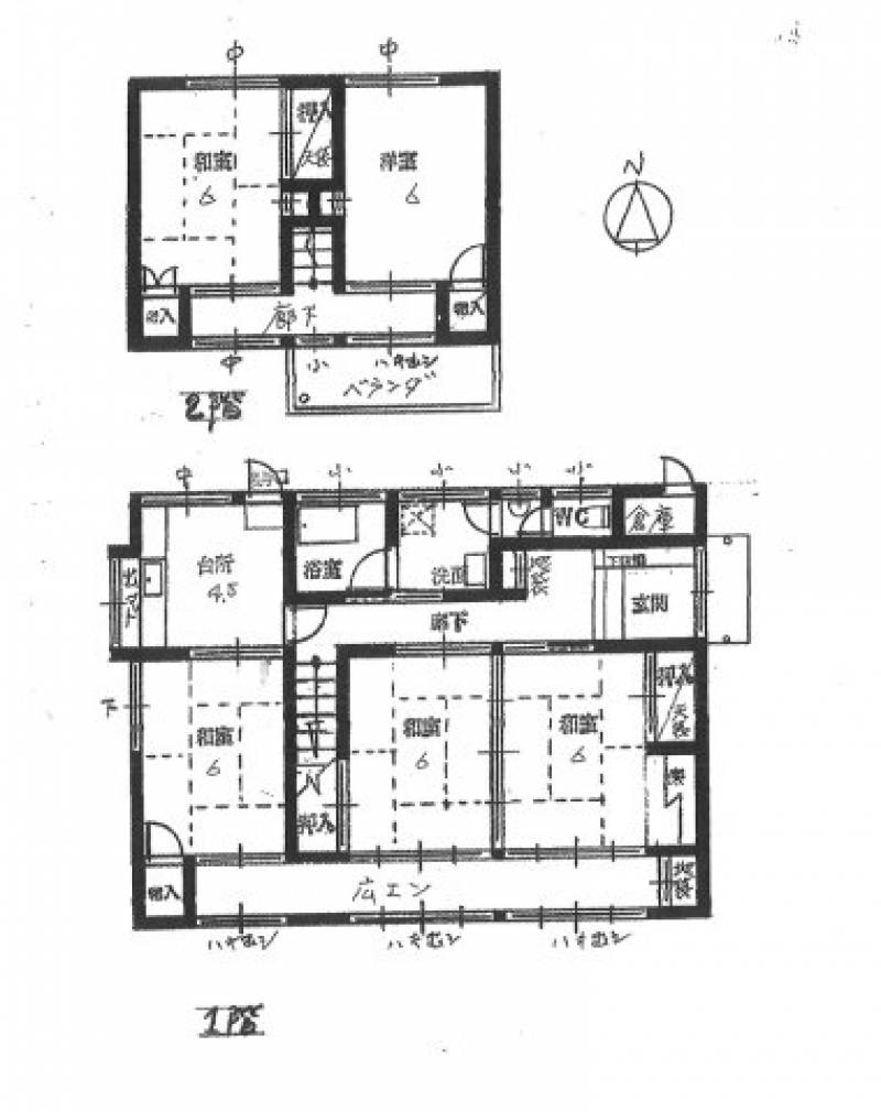 松山市谷町 一戸建 の間取り画像