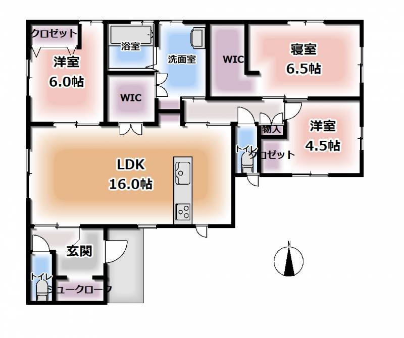 伊予郡砥部町原町 一戸建 の間取り画像