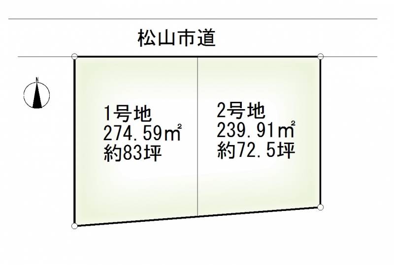 松山市石手  の区画図