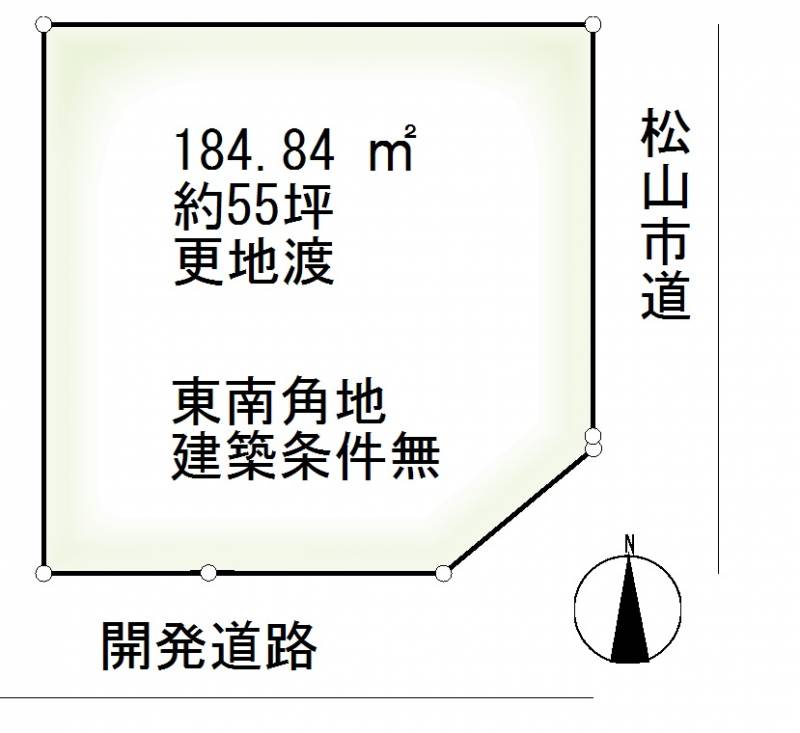 松山市谷町  の区画図