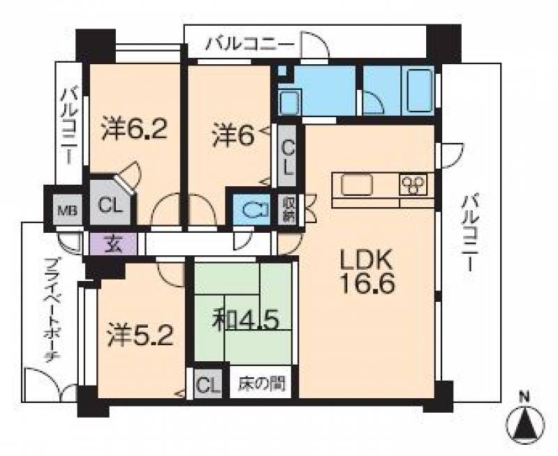 フローレンス清水町 の間取り画像