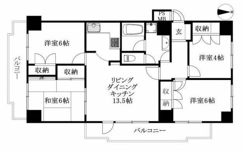 ライオンズマンション三番町 の間取り画像