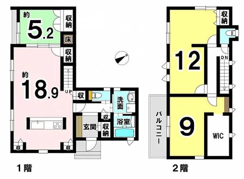 松山市南白水 一戸建 の間取り画像