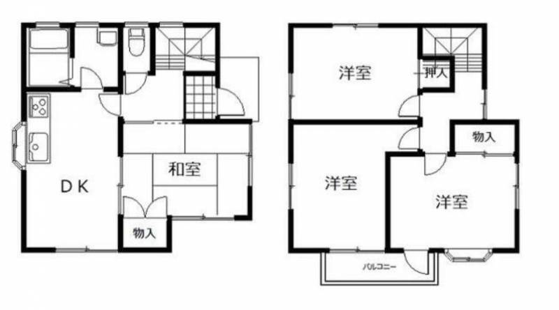 松山市南斎院町 一戸建 の間取り画像