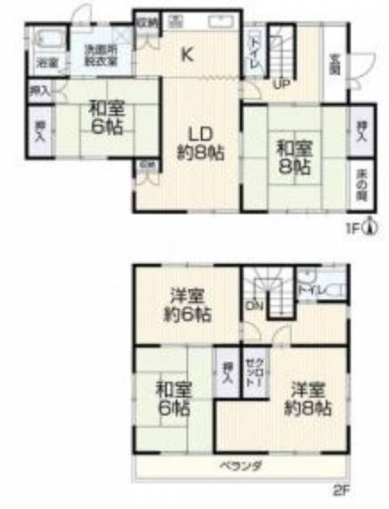 松山市西長戸町 一戸建 の間取り画像