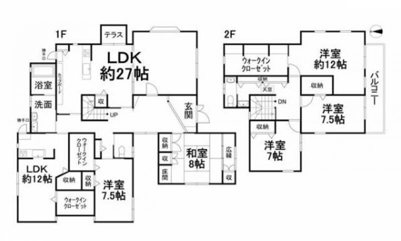 松山市余戸東 一戸建 の間取り画像