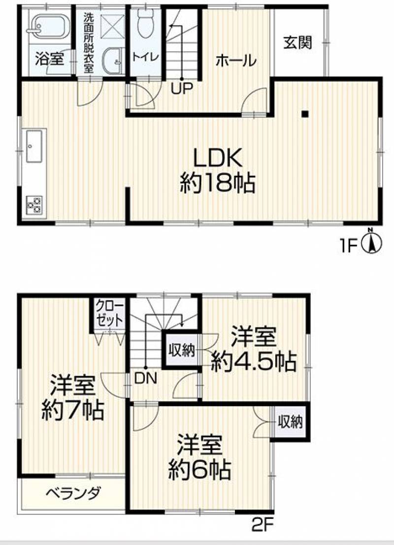 松山市古三津 一戸建 の間取り画像