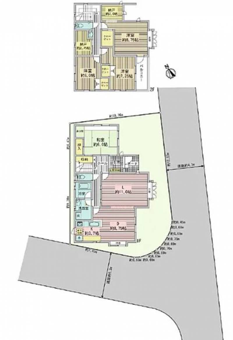 松山市東野 一戸建 の間取り画像