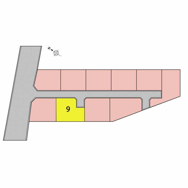 西条市喜多川 ジョイフルガーデン西条喜多川Ⅱ9号地の区画図