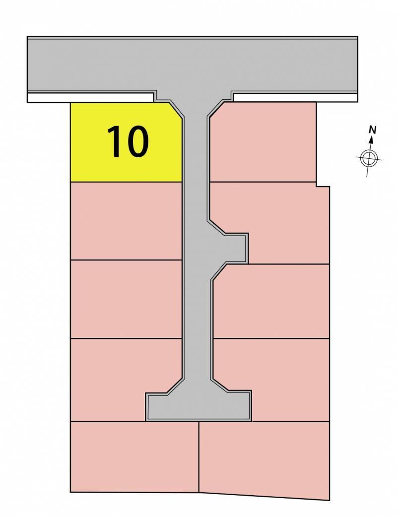 東温市志津川 ジョイフルガーデン志津川10号地の区画図