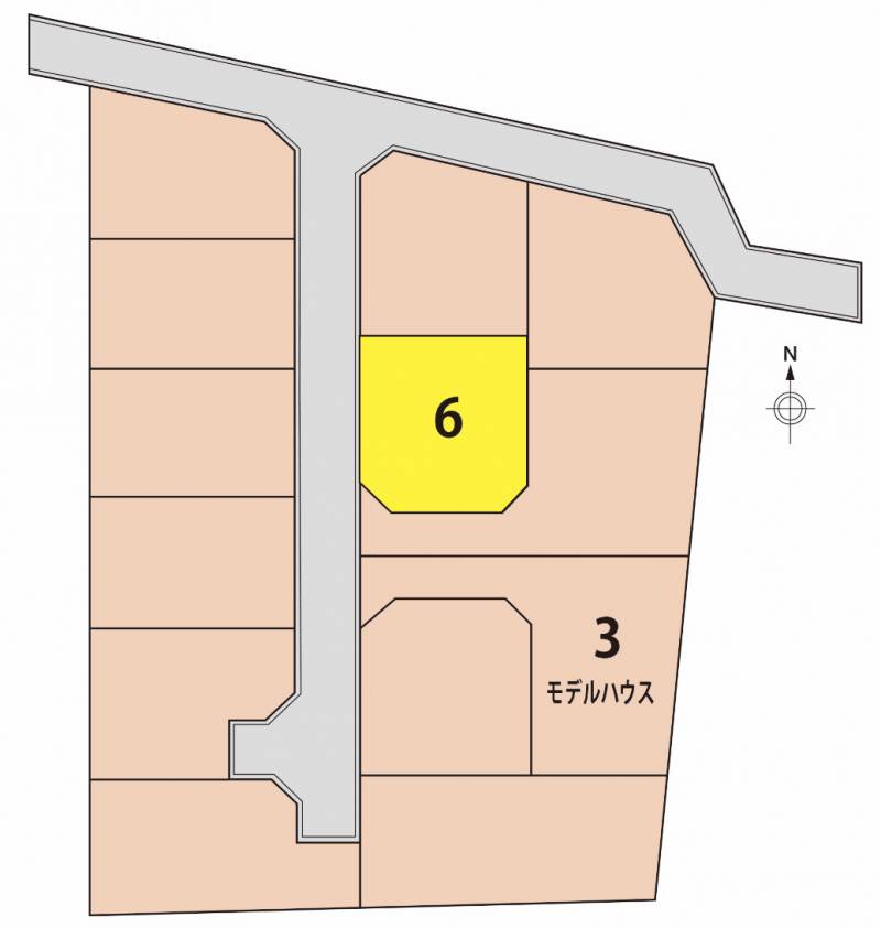 松山市鷹子町 ジョイフルガーデン鷹子6号地の区画図