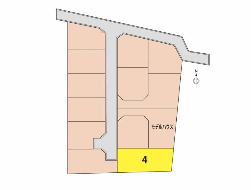 松山市鷹子町 ジョイフルガーデン鷹子4号地の区画図