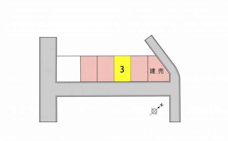 松山市古三津 ジョイフルガーデン古三津パートⅣ3号地の区画図