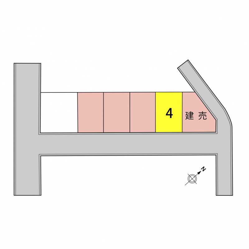 松山市古三津 ジョイフルガーデン古三津パートⅣ4号地の区画図