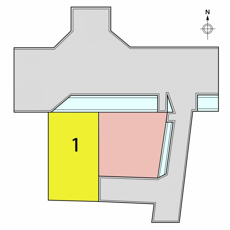 伊予市下吾川 ジョイフルガーデン下吾川1号地の区画図