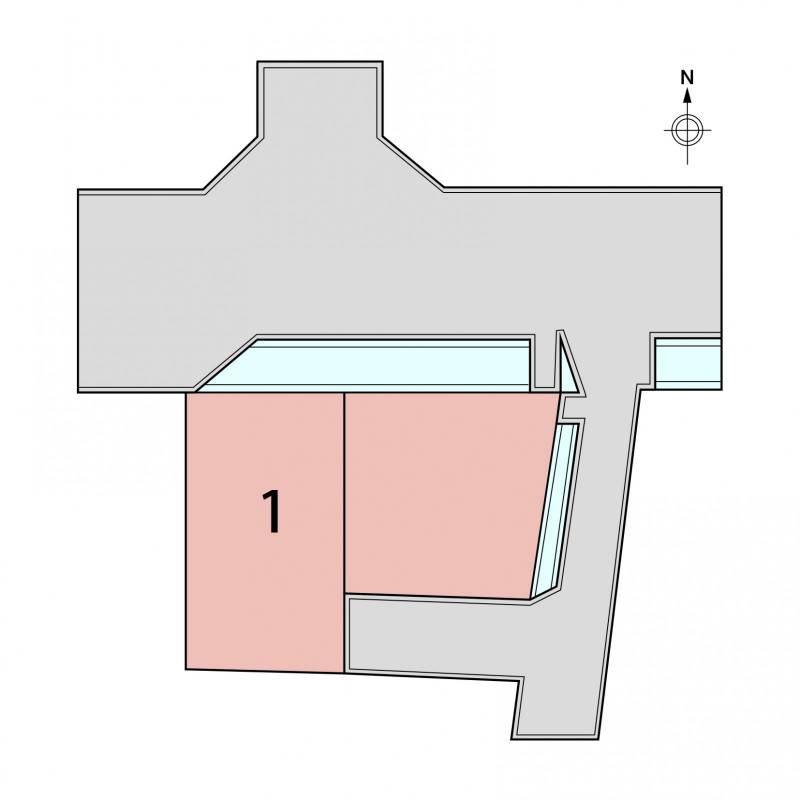 伊予市下吾川 ジョイフルガーデン下吾川1号地の区画図