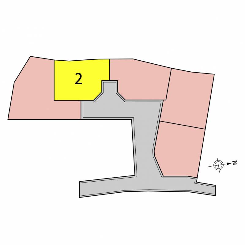 松山市石手白石 ジョイフルガーデン石手白石2号地の区画図