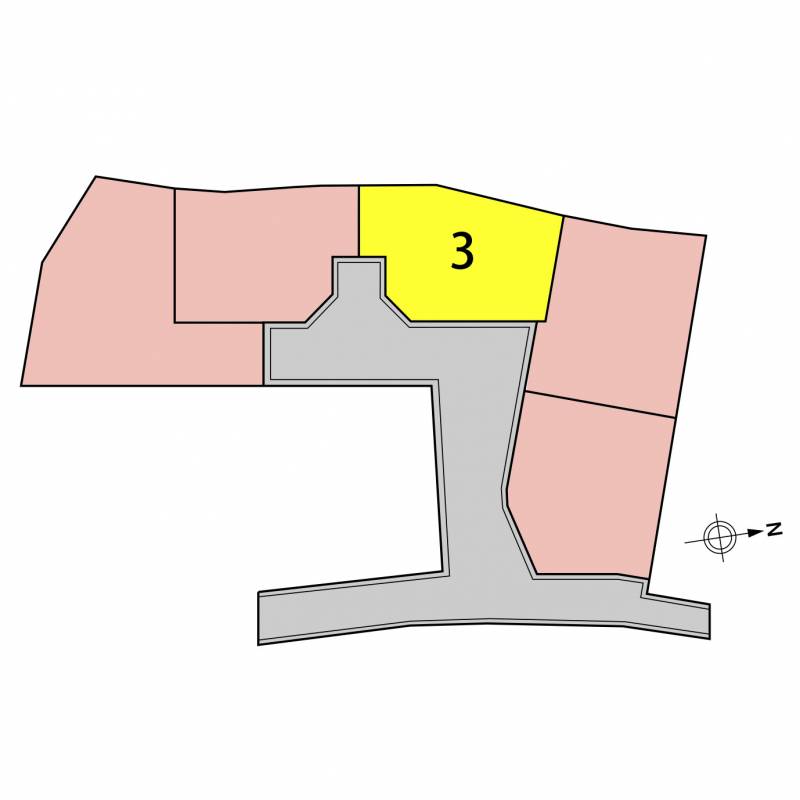 松山市石手白石 ジョイフルガーデン石手白石3号地の区画図