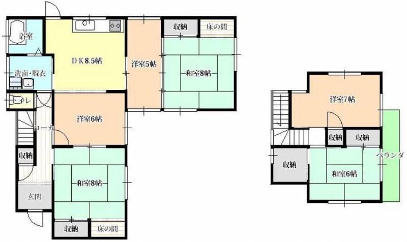 伊予郡松前町北川原 一戸建 の間取り画像