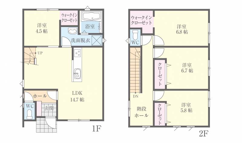 松山市富久町 一戸建 フォレクス富久の間取り画像