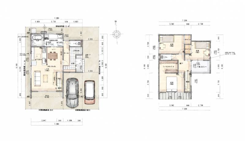 松山市余戸西 一戸建 松山市余戸西建売住宅2号地の間取り画像