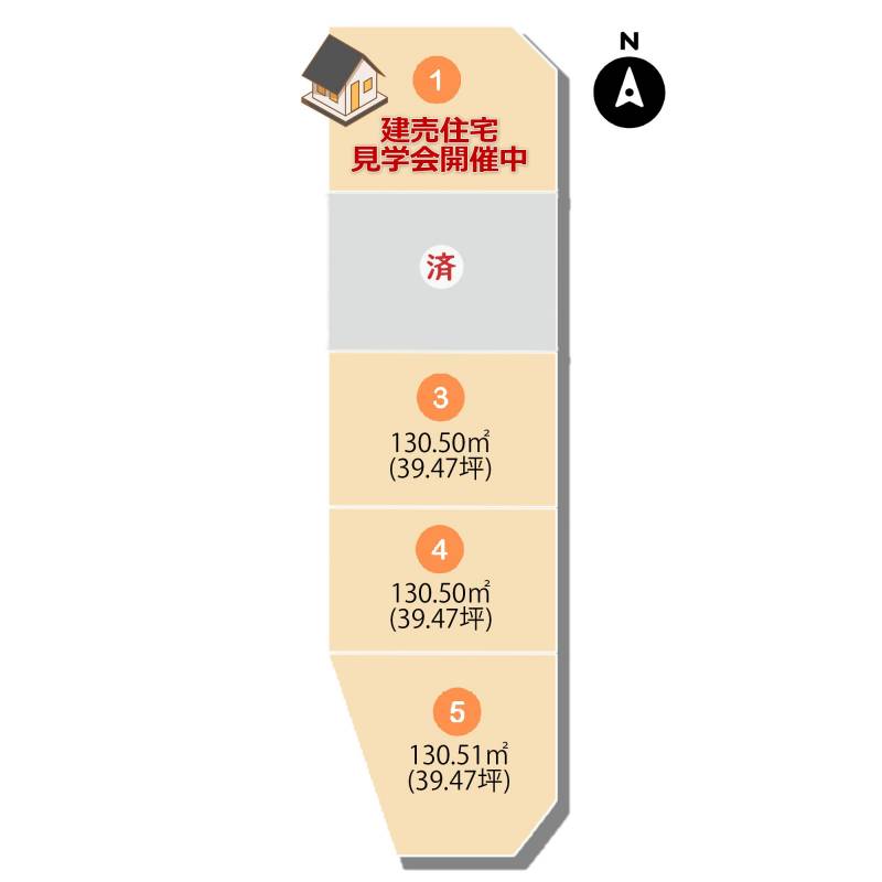 松山市古三津 松山市古三津3号地の区画図