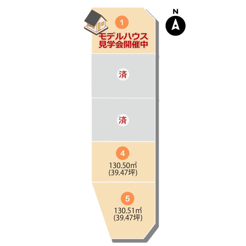 松山市古三津 松山市古三津4号地の区画図