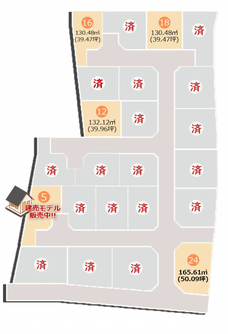 松山市堀江町 松山市堀江Ⅱ期16号地の区画図