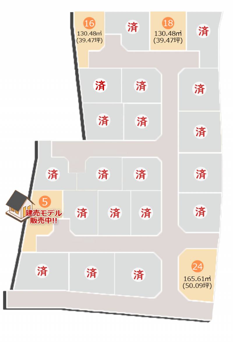 松山市堀江町 松山市堀江Ⅱ期16号地の区画図