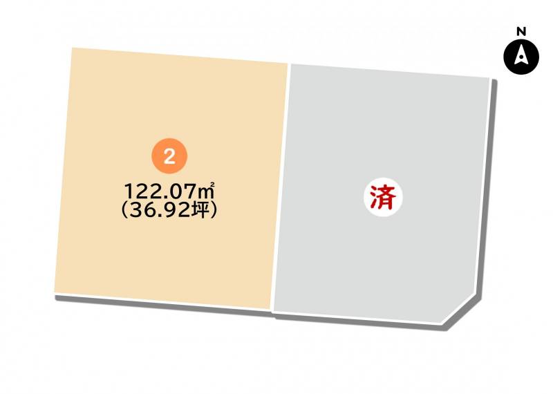 松山市余戸西 松山市余戸西2号地の区画図