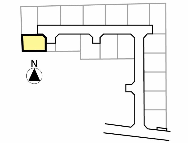 松山市高岡町 ロージュタウン高岡Ⅰ　13号地の区画図