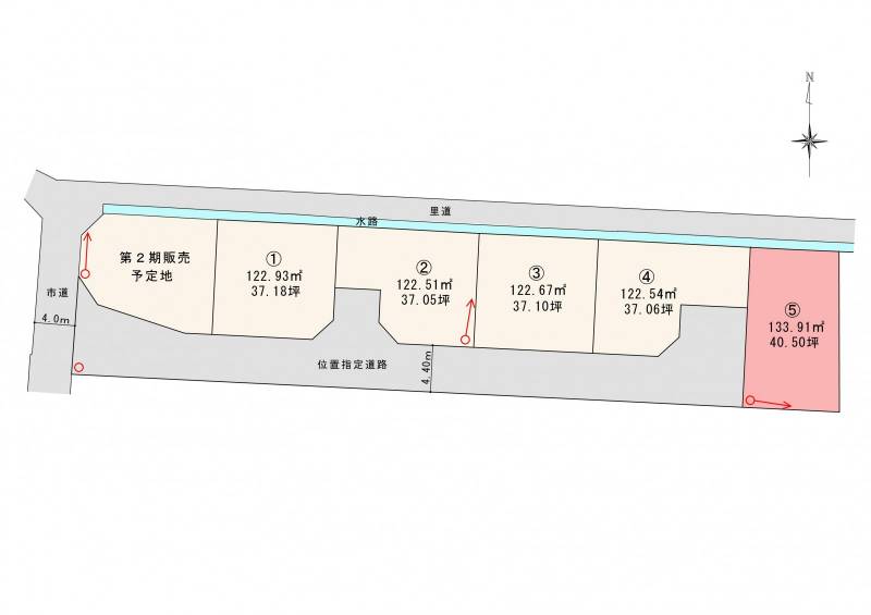 松山市山西町 ロージュタウン山西5号地【新発売】の区画図